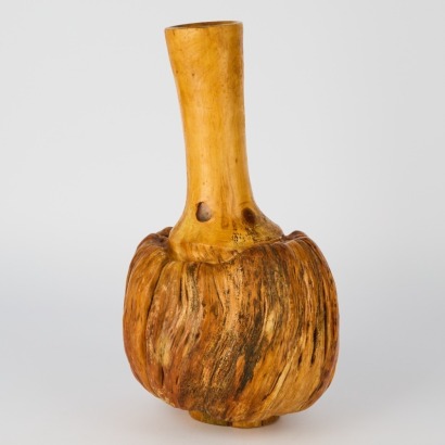 An Artisan Handcarved Wood Vase