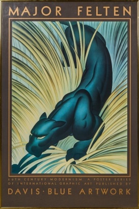 Major Felten Art Deco Panthers Framed Print