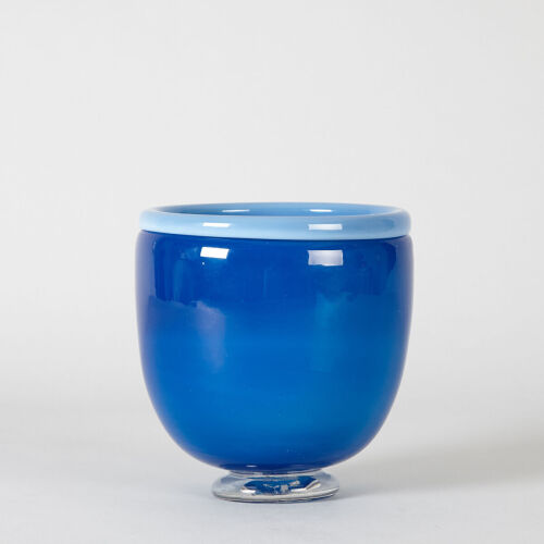 A Blue Art Glass Vase