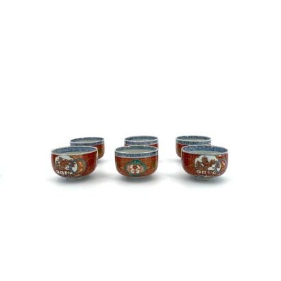 A Group of Six Japanese Imari Cups