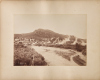 JOSIAH MARTIN An Album Page Featuring a Photograph of Whakarewarewa by Josiah Martin and a Photograph of a Māori Group in Traditional Clothing Posing in Haka Formation by Josiah Martin