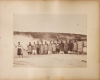 JOSIAH MARTIN An Album Page Featuring a Photograph of Whakarewarewa by Josiah Martin and a Photograph of a Māori Group in Traditional Clothing Posing in Haka Formation by Josiah Martin - 2