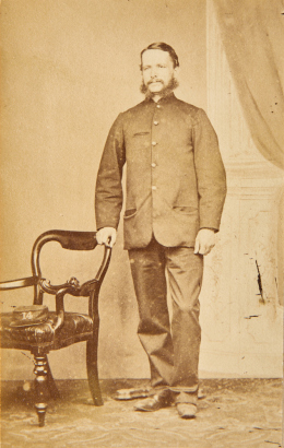 WILLIAM JAMES HARDING Two studio portraits. Captain George Buck, Imperial Army, 14th Regiment and Ngāwaka Taurua, chief of Patea Ngatiruanui.