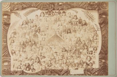 THOMAS EDWARD PRICE Montage of portraits with Te Ore Ore Marae