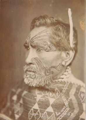 PULMAN'S PHOTOGRAPHIC STUDIO Head and shoulders portrait of Hone Patone