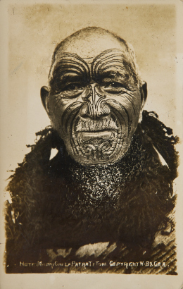 W BEATTIE & COMPANY RPPC postcard of Noted Māori chief Patara Te Tuhi