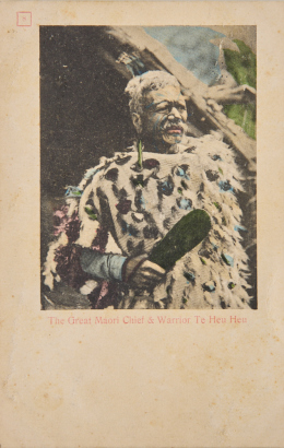 MUIR & MOODIE Postcard of The Great Māori chief & Waiiror Te Heu Heu
