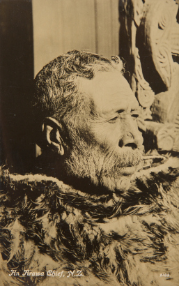 TANNER BROS. LTD RPPC Postcard of An Arawa Chief from the Māoriland Photographic Series