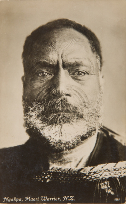 TANNER BROS. LTD Postcard of Hori Ngakapa Te Whanaunga, a prominent rangatira of Ngati Whanaunga