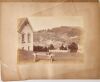 BURTON BROTHERS An Album Page Featuring Taipari's Meeting House in Thames and a Landscape of Mt Eden from Grafton School Auckland by the Burton Brothers - 2