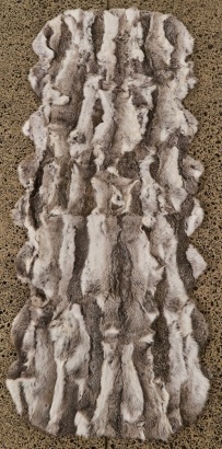 A Large Rabbit Fur Rug