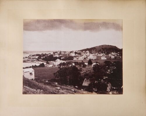 JOSIAH MARTIN An Album Page Featuring the North Shore of Auckland by Josiah Martin With Two Photographs of Hiedelberg, Germany