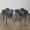 A Solid Wood Dining Suite with Four Padded Chairs - 5