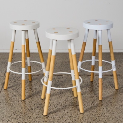 A Trio of Tim Webber Design "Y" Counter Height Stools