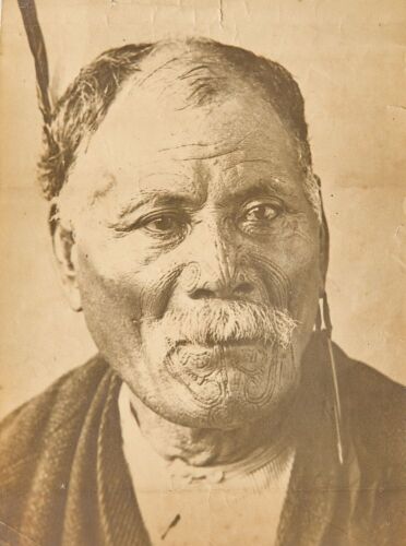 UNKNOWN PHOTOGRAPHER Photograph of an Unknown Māori Man