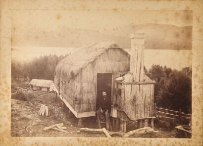 UNKNOWN PHOTOGRAPHER Man and His Hutt with Gold Pans