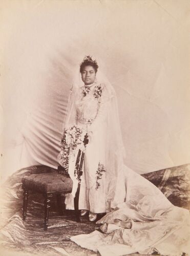JOSIAH MARTIN Portrait of Lavinia, Queen of Tonga, on her Wedding Day