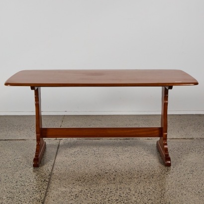A Mid-Century Solid Mahogany Dining Table