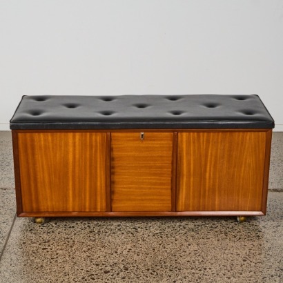 A Mid-Century Mahogany Bench Seat/Blanket Box