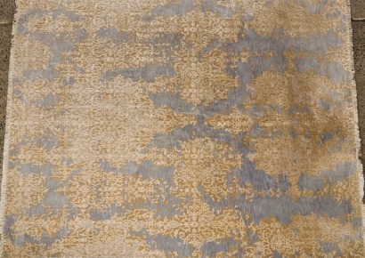 A Large Handwoven Silk and Bamboo Carpet