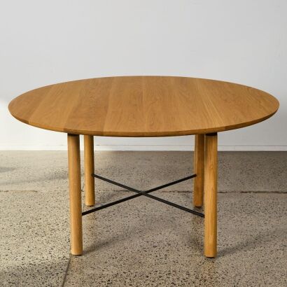 A Simon James Underline Round Dining Table