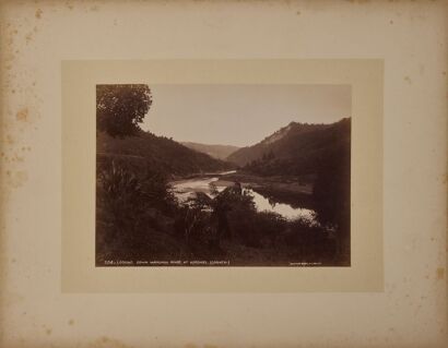 BURTON BROTHERS Three Burton Brothers photographs of the Whanganui River, to Lake Tikitapu, and Lake Te Anau