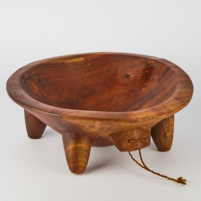 A Kava Bowl and Woven Mat