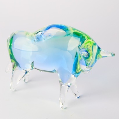 An Murano Art Glass Bull