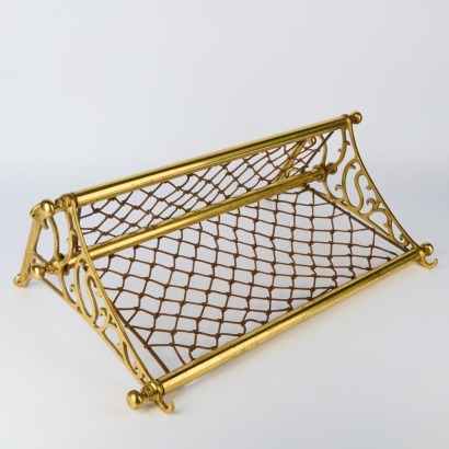A Vintage Brass Luggage Rack