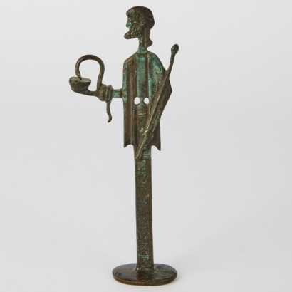 A Mid-Century Etruscan Design Bronze God of Medicine