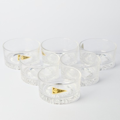 A Set of Six Italian RCR Crystal Dessert Bowls