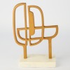 A Modernist Abstract aluminium and Marble Sculpture