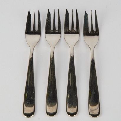 Four Alessi Nuovo Milano Cake Fork