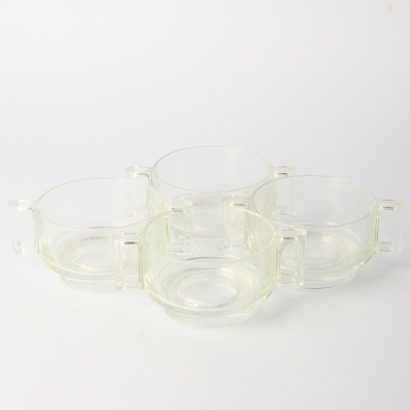 A Set of Four Joe Colombo Arno Glass Soup Bowls