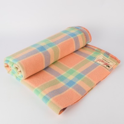 A Vintage Black Scottie Dog Blanket Made by Mosgiel Woollen Mills, Dunedin