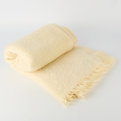 A Ivory Coloured Mohair Blanket