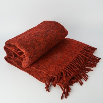 A Bordeaux Boiled Wool Blanket
