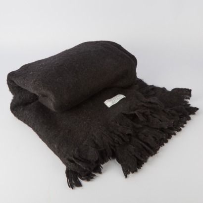 A Black Alpaca Windermere Blanket by Masterweave Textiles