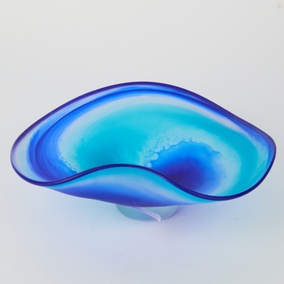 A Mouth Blown Glass Dish by De Flute