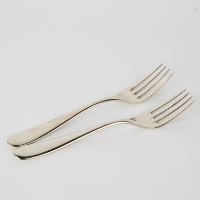A Pair of Alessi Milano Serving Forks