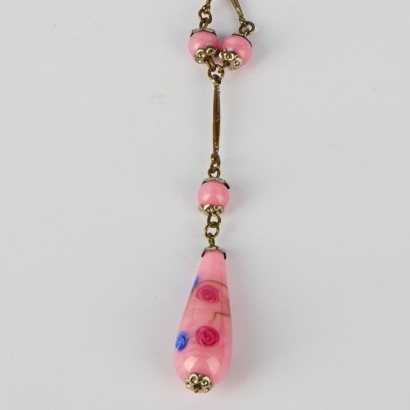 A 1920s Lampwork Glass Bead Sautoir