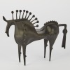 A Black Metal Abstract Horse Ornament