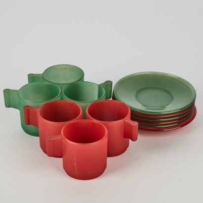 An Italian Glass Espresso Set