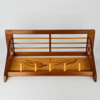A Vintage Wall-Mounted Coat Rack/Shelf