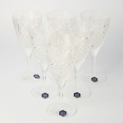 A Set of Six European Crystal Glasses