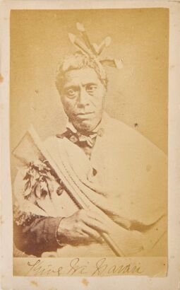 UNKNOWN PHOTOGRAPHER A studio portrait of Wiremu Parera of Tauranga, most likely affiliated with Ngāi Te Rangi or related Tauranga iwi