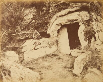 BURTON BROTHERS Old Māori House Cut Out Of Rock