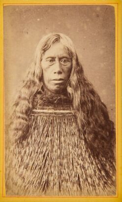 THOMAS EDWARD PRICE Three studio portraits of Māori including one with a taiaha, identified as Ihaia Te Kirihumara