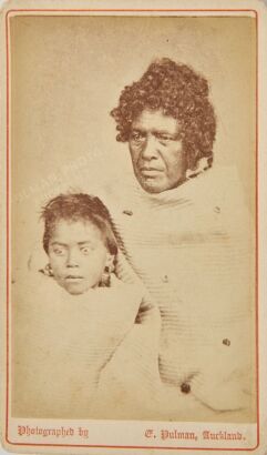 PULMAN'S PHOTOGRAPHIC STUDIO Two studio portraits of wahine, and one double portrait of a mother and child