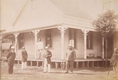 BURTON BROTHERS Three photographs of Tongatapu. Tubou College, In Nukua, and Tongan Notables